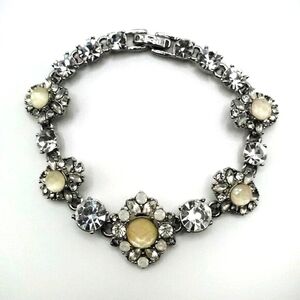 Marchesa Filigree Crystal Encrusted Bracelet, NWOT